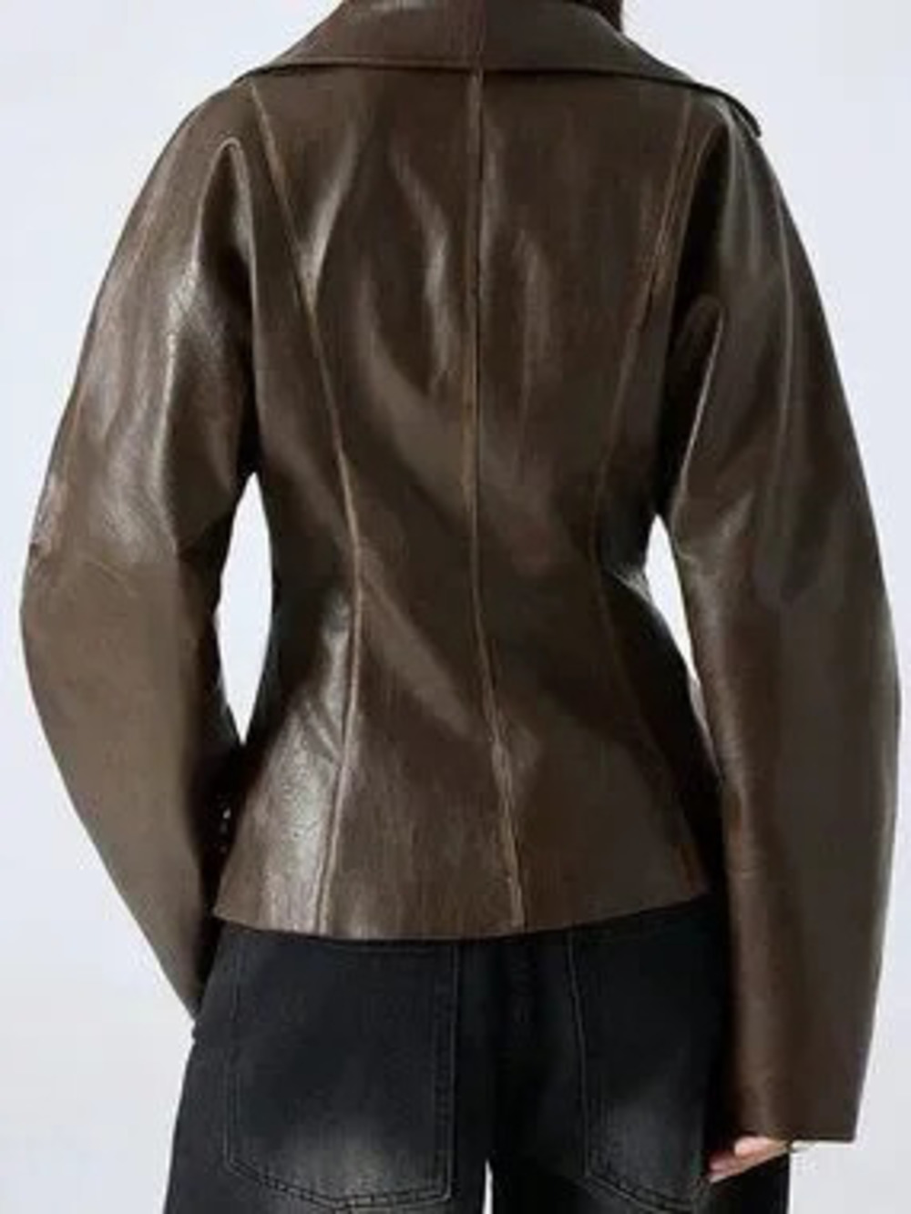 Brown Chic Casual Women's Zip-Up Jacket